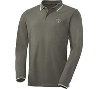Chiemsee Herren Poloshirt Langarm, 100% Baumwolle, bequemes Polo mit lässigem Kragen, leichtes Langarmshirt, atmungsaktiv & luftdurchlässig, Olivgrün, Gr. L