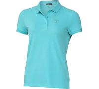 Chiemsee Poloshirt Damen, Tshirt Damen aus 100% Baumwolle, atmungsaktives Kurzarm Shirt mit klassischem Polokragen, Türkis, Gr. XL