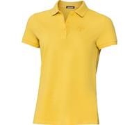 Chiemsee Poloshirt Damen, Tshirt Damen aus 100% Baumwolle, atmungsaktives Kurzarm Shirt mit klassischem Polokragen, Gelb, Gr. L