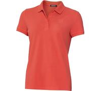 Chiemsee Poloshirt Damen, Tshirt Damen aus 100% Baumwolle, atmungsaktives Kurzarm Shirt mit klassischem Polokragen, Koralle, Gr. L