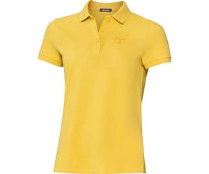 Chiemsee Poloshirt Damen, Tshirt Damen aus 100% Baumwolle, atmungsaktives Kurzarm Shirt mit klassischem Polokragen, Gelb, Gr. S