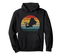 Chiemsee Sonnenuntergang Retro Sonnenuntergang Vintage Urlaub Sommer Pullover Hoodie