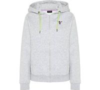 Kapuzensweatjacke CHIEMSEE, Damen, Gr. XS (32), grau (high, rise), 76% Baumwolle, 22% Polyester, 2% Viskose, Sweatjacken (95295263-XS) high, rise