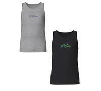 Chiemsee Tanktop Boys 2er Pack mit Kangaroo Print Unterhemd für Jungen (DE/NL/SE/PL, Numerisch, 146, 152, Regular, Schwarz/Medium Grau)