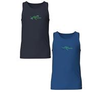 Chiemsee Tanktop Boys 2er Pack mit Kangaroo Print Unterhemd für Jungen (DE/NL/SE/PL, Numerisch, 170, 176, Regular, Dunkel Blau/Medium Blau)