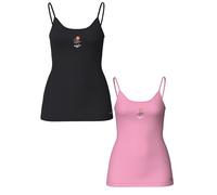 Chiemsee Tanktop Girls 2er Pack mit Kleinem Print (DE/NL/SE/PL, Numerisch, 146, 152, Regular, Schwarz/Pink)
