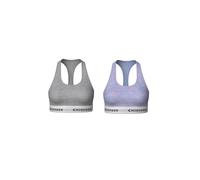 Chiemsee Unterhemd Bras im 2er-Pack - Bequeme und stylische Unterwäsche für Mädchen (DE/NL/SE/PL, Numerisch, 146, 152, Regular, Medium grau/Medium blau)
