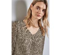 Street One - Chiffon-Bluse mit Raffung honey sand - Gr. - 38