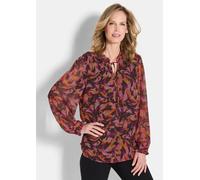 Chiffon-Bluse mit semitransparenten Ärmeln rot 22