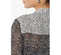 Chiffon-Kleid mit Hemdkragen und Bindeband schwarz 40