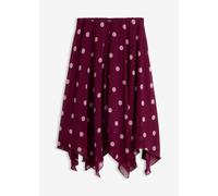 Chiffon-Midirock mit asymmetrischem Saum 54