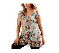 Chiffon-Tunika m. Nieten, beige-bunt von Sheego Grösse 42