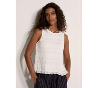 Chiffonbluse APRICOT "Gekräuselte Chiffonbluse", Damen, Gr. M (38), beige (creme), gewebt, Obermaterial: 100% Polyester PES., Blusen Chiffonbluse, mit Rüschen (44416308-38) creme