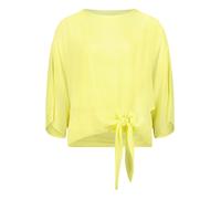 Chiffonbluse BETTY BARCLAY "Damen unifarben", Damen, Gr. 46, gelb, Obermaterial: 100% Polyester. Futter: 65% Polyester, 35% Viskose, figurumspielend normal, Rundhals, Blusen Chiffonbluse (53638632-46)