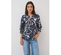 Chiffonbluse CECIL, Damen, Gr. S (38), blau (urban dunkelblau), Web, 100% Baumwolle, bedruckt, normal normal, V-Ausschnitt, elastischer Bund, Blusen Chiffonbluse, mit allover Print (52032033-S) urban 