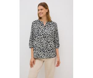 Chiffonbluse CECIL, Damen, Gr. XXL (46), blau (urban dunkelblau), Web, 100% Baumwolle, bedruckt, normal normal, V-Ausschnitt, normaler Saum, Blusen Chiffonbluse, Feel Good Fit (46929159-XXL) urban dun