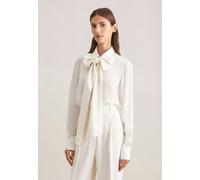 Chiffonbluse mit abnehmbarer Schluppe Weiß 38 (60.850585-0003-38)
