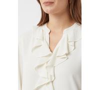 Chiffonbluse mit Volant-Ausschnitt creme 42