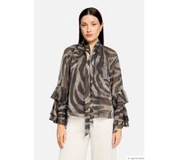 Chiffonbluse mit Volant Brown/Brown 36