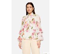 Chiffonbluse VERA MONT "Damen mit Volant", Damen, Gr. 34, bunt (cream, rosé), Chiffon, Obermaterial: 100% Polyester. Futter: 100% Polyester, loose fit normal, V-Ausschnitt, Blusen Chiffonbluse (487873