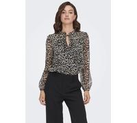 Chiffonbluse ONLY "ONLDITSY L/S BLOUSE WVN" Gr. XS, schwarz (black leonora) Damen Blusen (66073024-XS) black leonora