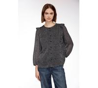 Chiffonbluse STREET ONE STUDIO, Damen, Gr. 42, buffed beige, Stoff, Obermaterial: 100% Polyester; Futter: 100% Modal, unifarben, klassisch normal, Rundhals, Bündchen, Blusen Chiffonbluse, mit Chiffon-