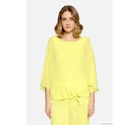 Chiffonbluse BETTY BARCLAY "Damen unifarben", Damen, Gr. 46, gelb, Obermaterial: 100% Polyester; Futter: 65% Polyester, 35% Viskose, figurumspielend normal, Rundhals, Blusen Chiffonbluse (53638632-46)