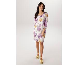 Chiffonkleid ANISTON SELECTED, Damen, Gr. 48, N-Gr, sanftes weiß, lila, flieder, orange, oliv, gelb, dunkelgrün, Chiffon, Obermaterial: 100% Polyester. Futter: 95% Viskose, 5% Elasthan, bedruckt, gebl