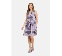 Chiffonkleid BETTY & CO "Damen im Layer Look", Damen, Gr. 36, Normalgrößen, ohne Ärmel, lila (lila, nature), Obermaterial: 100% Polyester. Futter: 100% Polyester, ausgestellt kurz, Rundhals, Kleider C