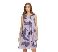 Chiffonkleid BETTY & CO "Damen im Layer Look", Damen, Gr. 38, Normalgrößen, lila (lila, nature), Obermaterial: 100% Polyester. Futter: 100% Polyester., ausgestellt kurz, Rundhals, Kleider Chiffonkleid