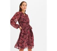 Chiffonkleid BONPRIX, Damen, Gr. 46, N-Gr, rot (bordeaux paisley), Obermaterial: 100% Polyester. Futter: 100% Polyester, ausgestellt, Kleider Chiffonkleid, für stilvollen Auftritt, aus Polyester, ausg