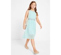 Chiffonkleid BONPRIX, Mädchen, Gr. 158, N-Gr, pastellmint, Chiffon, Obermaterial: 100% Polyester. Futter: 100% Polyester, festlich, regular fit, Kleider Chiffonkleid, aus Chiffon, mit elastischem Bünd