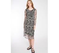 Chiffonkleid HAILY’S "MD P DR Ma44xima", Damen, Gr. S (36), N-Gr, schwarz-weiß (3204 zebra), Web, Obermaterial: 95% Polyester, 5% Elasthan, gemustert, Rundhals, Kleider Chiffonkleid, Sommerkleid (7103