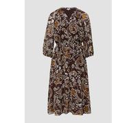 Chiffonkleid mit Effektgarn im Relaxed Fit 52 braun|mehrfarbig 2175598.89A2.52