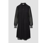 s.Oliver BLACK LABEL Chiffonkleid mit Kontrast-Details schwarz 40