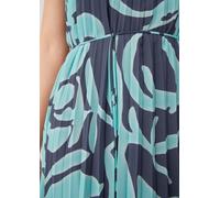 Chiffonkleid mit Plisseefalten blau 44