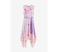 Chiffonkleid mit Zipfelsaum und Bindeband 54