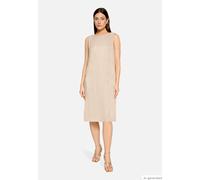 Chiffonkleid ohne Arm Grau Beige 38