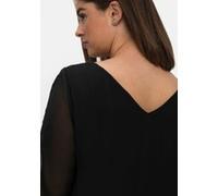 Sheego Chiffonkleid in Midilänge 40 schwarz