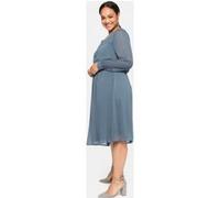 Chiffonkleid stahlblau 56
