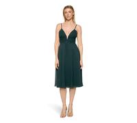 Chiffonkleid VERA MONT "Damen mit V-Ausschnitt", Damen, Gr. 42, Normalgrößen, dusty slate, Chiffon, Obermaterial: 100% Polyester. Futter: 100% Polyester, tailliert kurz, V-Ausschnitt, Kleider Chiffonk