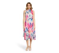 Chiffonkleid VERA MONT "Damen ohne Arm", Damen, Gr. 42, Normalgrößen, bunt (cream, pink), Chiffon, Obermaterial: 100% Polyester. Futter: 100% Polyester, ausgestellt kurz, Kleider Chiffonkleid (1513571