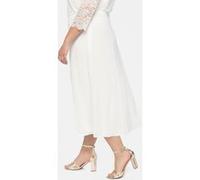 Sheego Chiffonrock in leichter A-Linie 44 offwhite