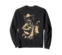 Chihuahua Cowboy spielt Gitarre Reiter Westernhund Sweatshirt