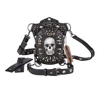 Chikencall® Halloween Gothic Steampunk Gürteltasche Drop Bein Arm Tasche Hüfttasche Schultergürteltaschen Geldbörse Beuteltasche (Rose-Skull)