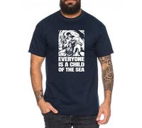 Child of Sabo Herren T-Shirt - Manga One Pirat Anime, Farbe:Dunkelblau, Größe:L