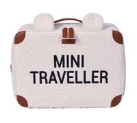 CHILDHOME, Kinderkoffer, Weekend, Kabinenformat, Kompakt, Stabil, Tragegurt, Namensschild, Design, Weiches Material, Mini Traveller, Teddy Ecru