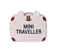 CHILDHOME, Kinderkoffer, Weekend, Kabinenformat, Kompakt, Stabil, Tragegurt, Namensschild, Design, Weiches Material, Mini Traveller, Teddy Ecru