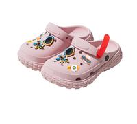 Children's Clogs Sandals Slippers,Garden Shoes with Cosmonaut Decoration, Slippers, Breathable Sandals (Rosa, Kleinkind, Herren, 26, Numerisch (von U Schuhgrößensystem, 27, M)