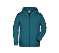 Children's Zip Hoody Sweat-Jacke mit Kapuze und Reißverschluss blau, Gr. M
